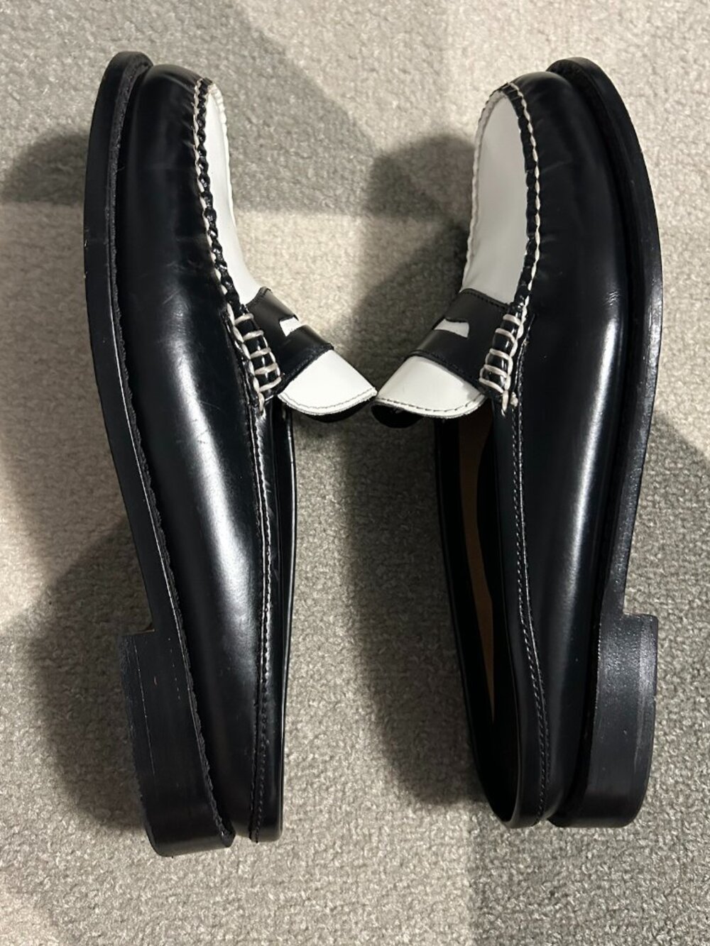 G.H.BASS Leather Weejuns® Wynn Mules Tuxedo Preppy *READ DESCRIPTION Women's 6.5 - Picture 11 of 16